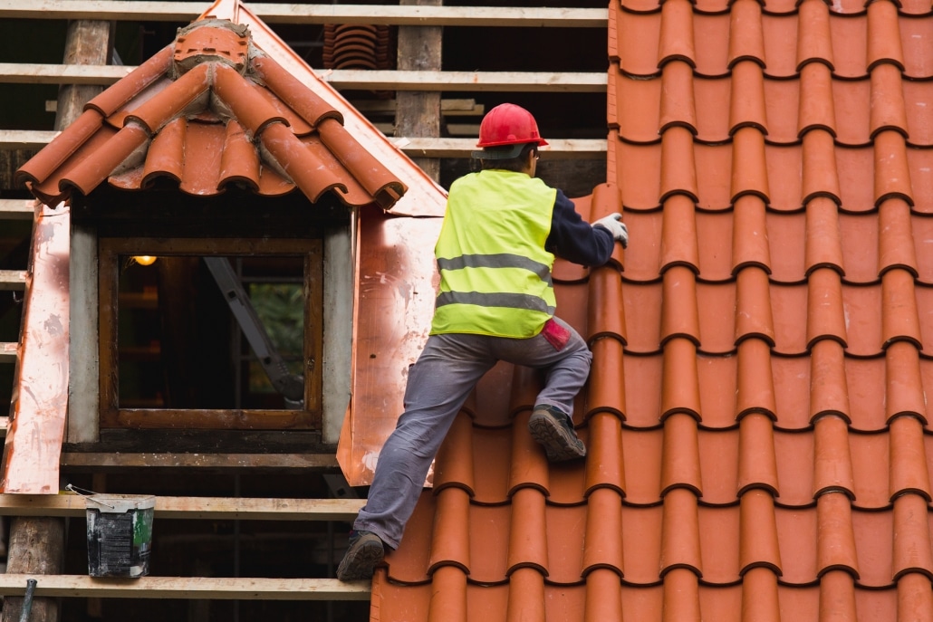 Travaux sur une toiture